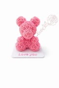 Miś Różany 3D „Love You” - Dekoracja / Prezent dla Niej - Druk 3D