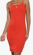 Sukienka Calvin Klein przecena z 329.99zł Ck Slub Dress czerwona rozm. S