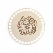 Baza drewniana do szydełkowania, spód do koszyczka, Wielkanoc,  20 cm