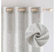 2 Zasłony Półprzezroczyste 30% lnu komplet 2 sztuki 140x260cm