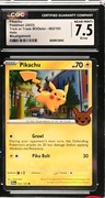 Pikachu 7.5 CGC ERROR Misalignment karty pokemon 