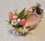 Mały koszyk, koszyczek wielkanocny z przybraniem