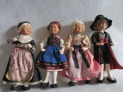 VINTAGE 4 LALKI  KOLEKCJONERSKIE AUSTRIA 1950 BAITZ WHISTLING