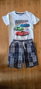 Rewelacyjny komplet chłopięcy T shirt i spodenki rozm.98