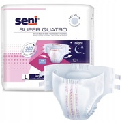 SENI SUPER QUATRO M PIELUCHOMAJTKI DLA DOROSŁYCH NA NOC 10szt. NA RZEPY