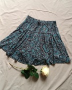 Spódniczkospodenki Lascana 36 Brązowe Niebieskie Boho Wiskozowe z Wiskozy