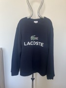 Bluza Lacoste 4XL granatowa oversize duże logo premium