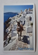 Magnes na lodówkę SANTORINI Santoryn Grecja Greece Osiołek Kreta (31).