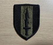 Naszywka - US Army - 1st Signal Brigade "First to Communicate" (OD Subdued)