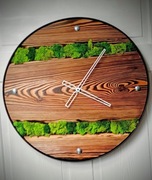 Zegar Ścienny 63 cm Modrzew i Chrobotek