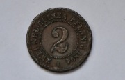 Niemcy, 2 fenigi, 1894 A, Berlin(Nowa Gwinea)-Rzadkość