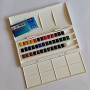 Zestaw akwareli farb Cotman Winsor Newton Studio cała gama kolorów