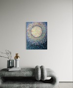 Kosmiczne konstelacje obraz ręcznie malowany na podobraziu płóciennym