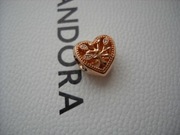 Charms Pandora rose ażurowe serce fanily nowy