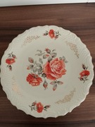 Schumann Baavaria porcelanowy talerz patera do ciasta róże Vintage