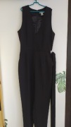 Kombinezon damski czarny kopertowy 36 H&M