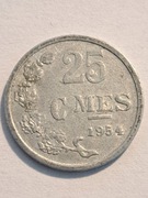 292. Moneta Luksemburg 25 centymów 1954 rok  