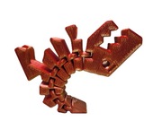 T-REX 3D - RUCHOMY DINOZAUR W KOLORZE OGNISTYM