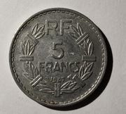Francja 5 franków, 1947 r. (S62)