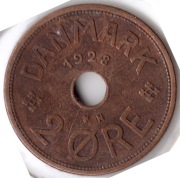 DANIA 2 ore 1928, KM# 827.2, XF