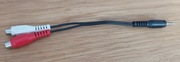 Przejściówka JACK 3,5 mm męski - 2xRCA żeński