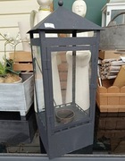 Duża metalowa latarnia czarna 