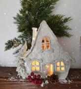 Duży domek lampion święta ceramika handmade-Kasjumi ceramika 