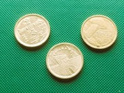 HISZPANIA - Zestaw 3 różnych monet OKO 5 Pesos Rioja Asturia Baleary K1