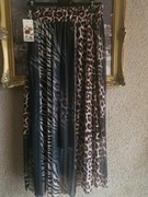 Spódniczka długa siateczka na podszewce wzór panterka/zebra