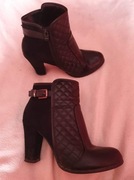 Czarne botki na obcasie 