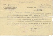 1942, Krasnystaw, karta zgłoszeniowa - karta pracy