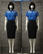 Bluzka chabrowa z koronką 