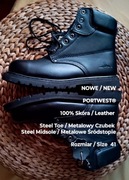 Portwest  NOWE  Wysokie męskie buty skórzane, 100% Skóra, Rozmiar 41