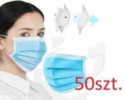 Maseczka ochronna. 3 warstwy filtrujące - 50szt