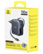 Baseus Enercore szybka ładowarka 100W zwijany kabel (2C+A)