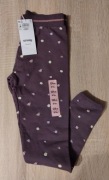 NOWE Fioletowe legginsy kropki Sinsay 134 bawełniane