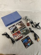 Konsola Aqua Blue PAL PS2 plus gry demo