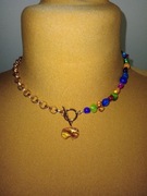 Naszyjnik z masy perłowej kolorowej