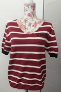 Sweterek bluzeczka winne bordo w paseczki
