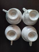 Filiżanki 4x zestaw 4 filiżanek ozdobne