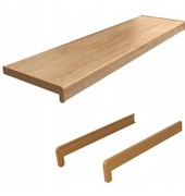 Parapet wewnętrzny PCV 30x180 cm Dąb Naturalny + Zaślepka zakończenie