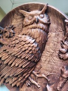 Płaskorzeźba "Sowa",