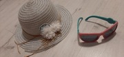Zestaw plażowy wakacyjny kapelusz, okulary przeciwsłoneczne Ariel 4-5-6 lat