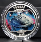 STAR TREK*ICONIC STARSHIPS*U.S.S.ENTERPRIE NX-01*FINESILVERPROOFCOINUNIKAT3