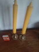 STARE MOSIĘŻNE ŚWIECZNIK STOJĄCE 