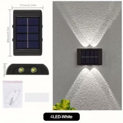 2szt Lampa solarna ścienna 4LED, czujnik zmierzchu, IP65