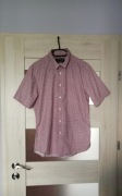  Topman czerwona bawełniana koszula krótki rękaw 