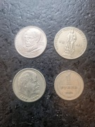 1 rubel - zestaw 4 monet 1 rublowych.