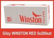 Gilzy papierosowe WINSTON RED 200 szt x 5