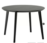 Stoł czarny drewniany okrągły LISABO - 105 cm